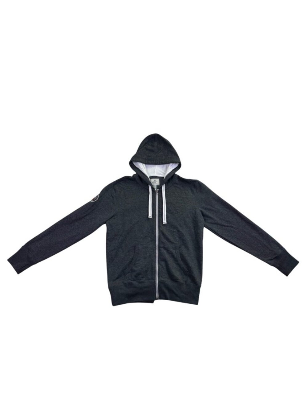 Roots73 Mens Charcoal Gray Zip-Up Hoodie Size L